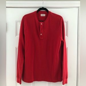 Taylor Stitch Waffle Henley - Red